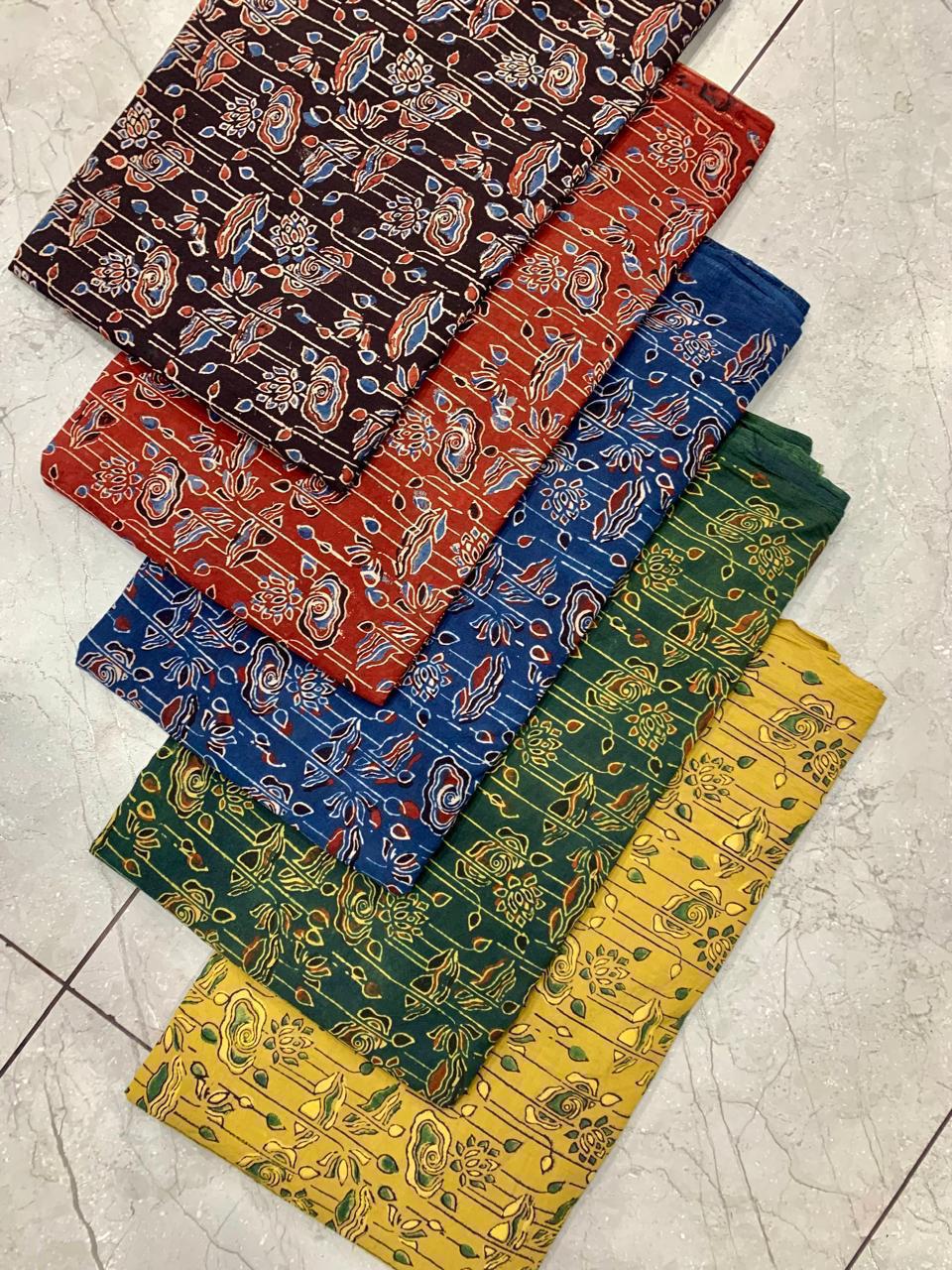 Ajrakh pure cotton handblock printed fabric available for wholesale online with artisan quality